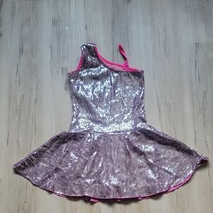 Revolution Kids Dance Costume - Pink and Silver